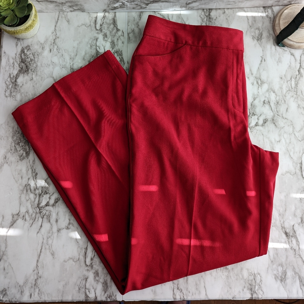 Women's Plus Size Red Worthington Dress Pants Size 16